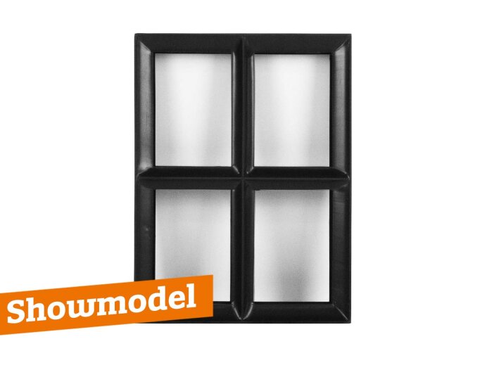 Zwart metalen raam vast rechthoek, 30x40x5cm, dubbelglas